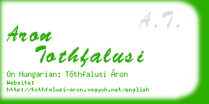 aron tothfalusi business card